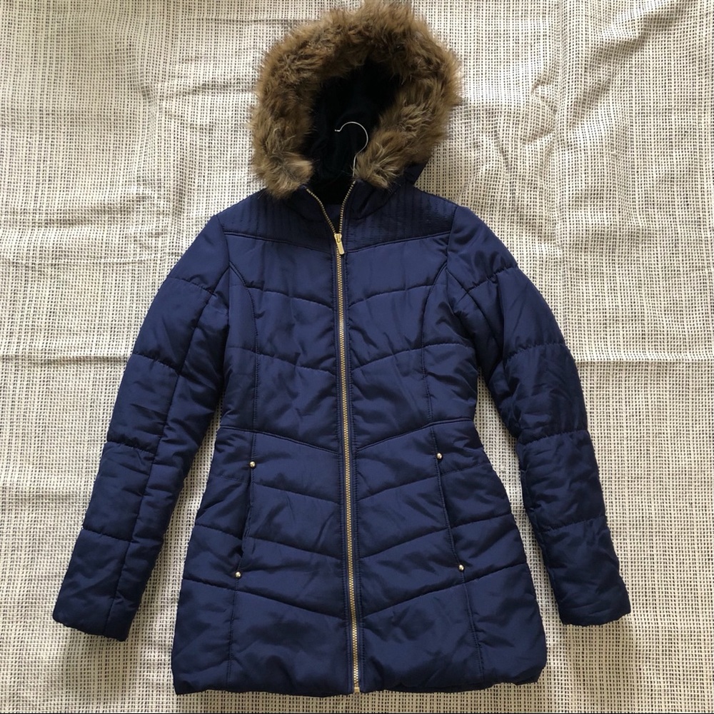 Celebrity Pink Faux-Fur-Trim Hooded Puffer Coat